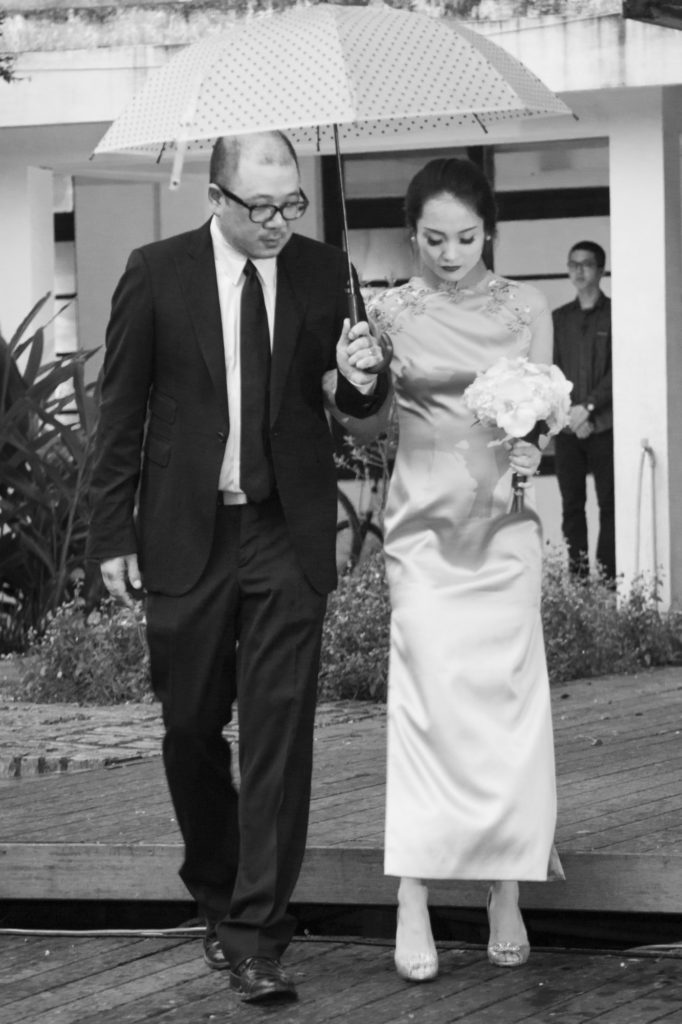 white wedding cheongsam