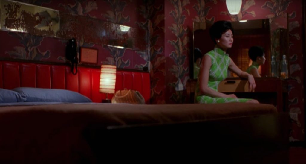 Obsessed with "In the Mood for Love"? The lime green diamond qipao (cheongsam) from the complete list of 20 qipaos from the film. Click the link for more -