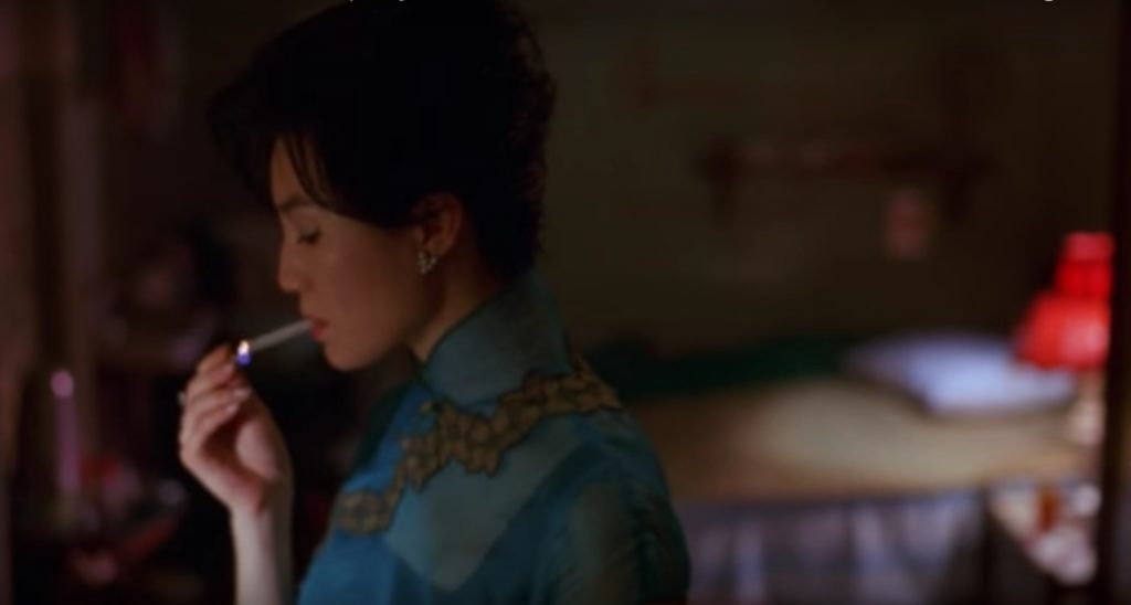 Obsessed with "In the Mood for Love"? The blue chiffon with lace qipao (cheongsam) from the complete list of 20 qipaos from the film. Click the link for more -