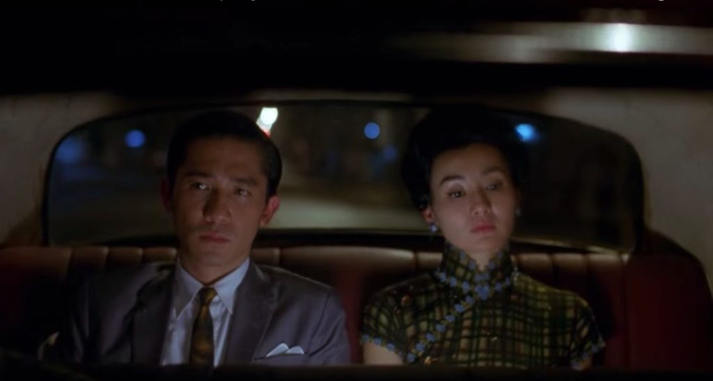 Obsessed with "In the Mood for Love"? The checked qipao with blue floral edge (cheongsam) from the complete list of 20 qipaos from the film. Click the link for more -