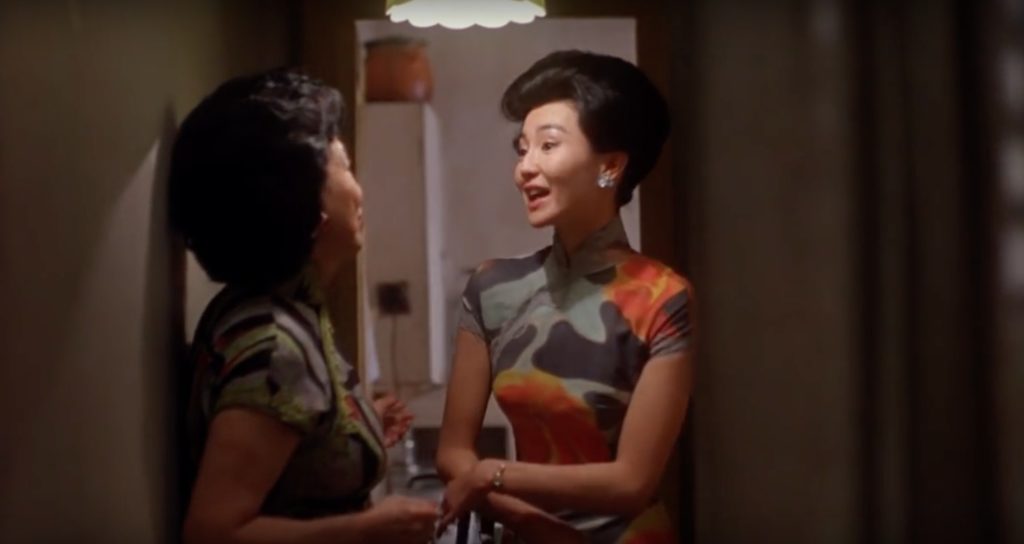 Obsessed with "In the Mood for Love"? The qipao (cheongsam) with orange and grey qipao from the complete list of 20 qipaos from the film. Click the link for more -