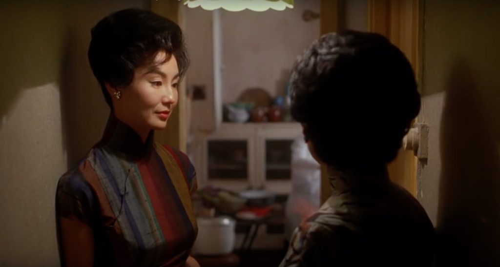 Obsessed with "In the Mood for Love"? The navy-red-yellow vertical stripe qipao (cheongsam) from the complete list of 20 qipaos from the film. Click the link for more -