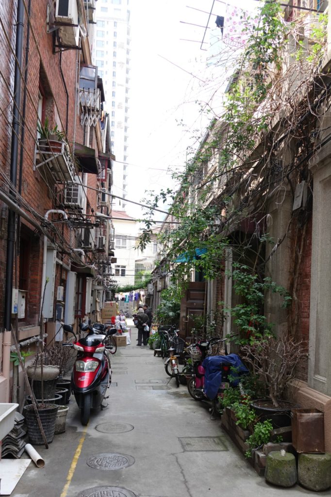 Branch lane (or side lane) of an old Shanghai lane house