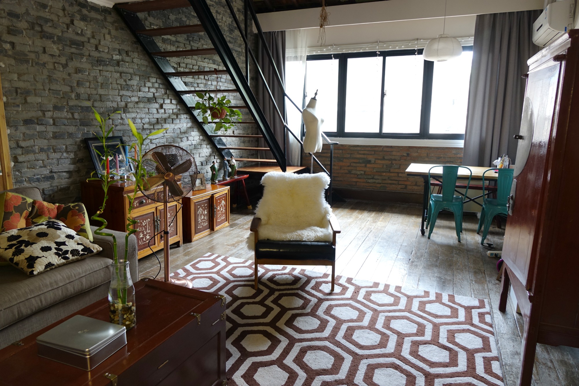 Living room of my old Shanghai lane house apartment - sideboard view